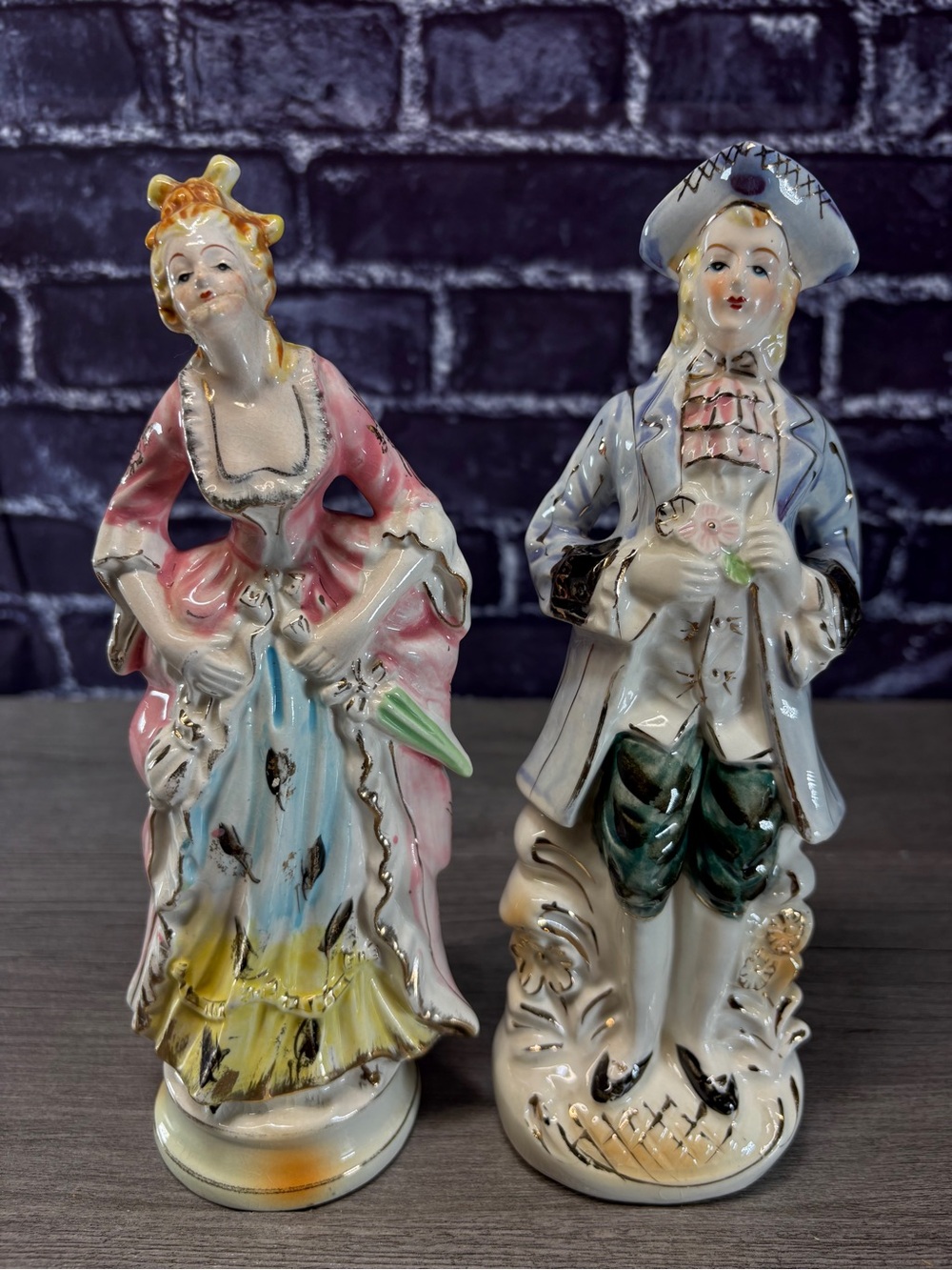 Vintage Victorian Porcelain Figurine Pair